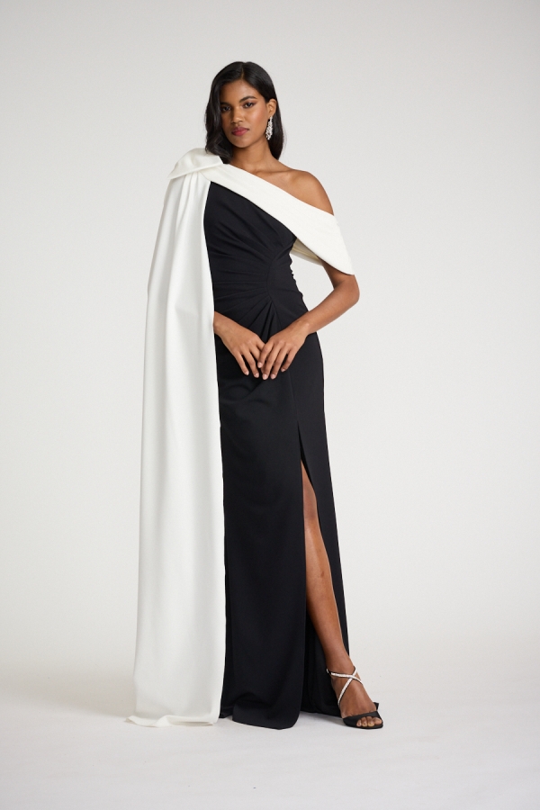 新品☆ TADASHI SHOJI サイズ8Ｐ ブラック【TADA 129】 残り僅か!TADASHI SHOJI シンプルカクテルロングドレス タダシ