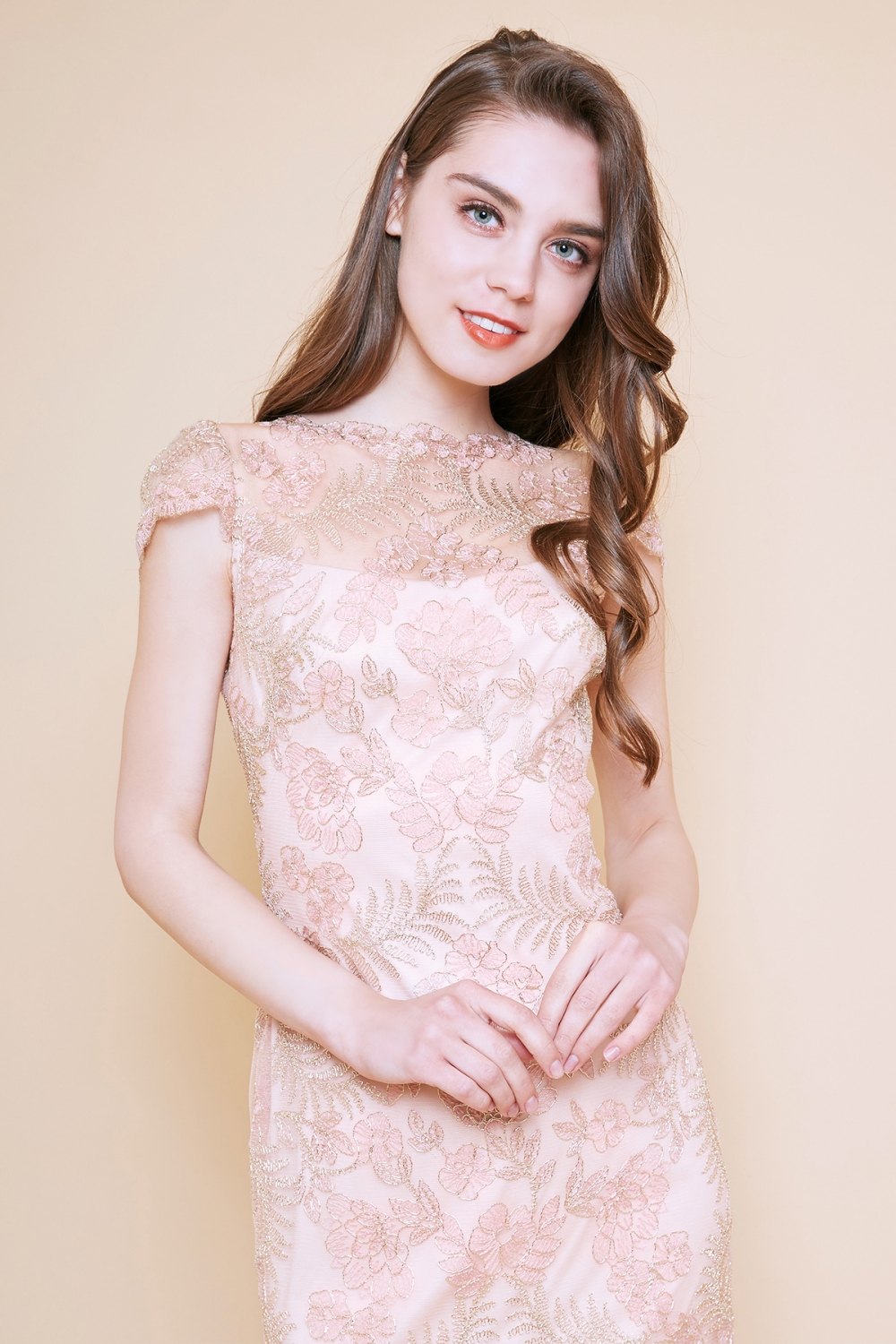 ピンク ゴールド フラワーコードレースドレス Tadashi Shoji タダシ ショージ 公式オンラインショップ ピンク ゴールド フラワーコードレースドレス Tadashi Shoji タダシ ショージ 公式オンラインショップ