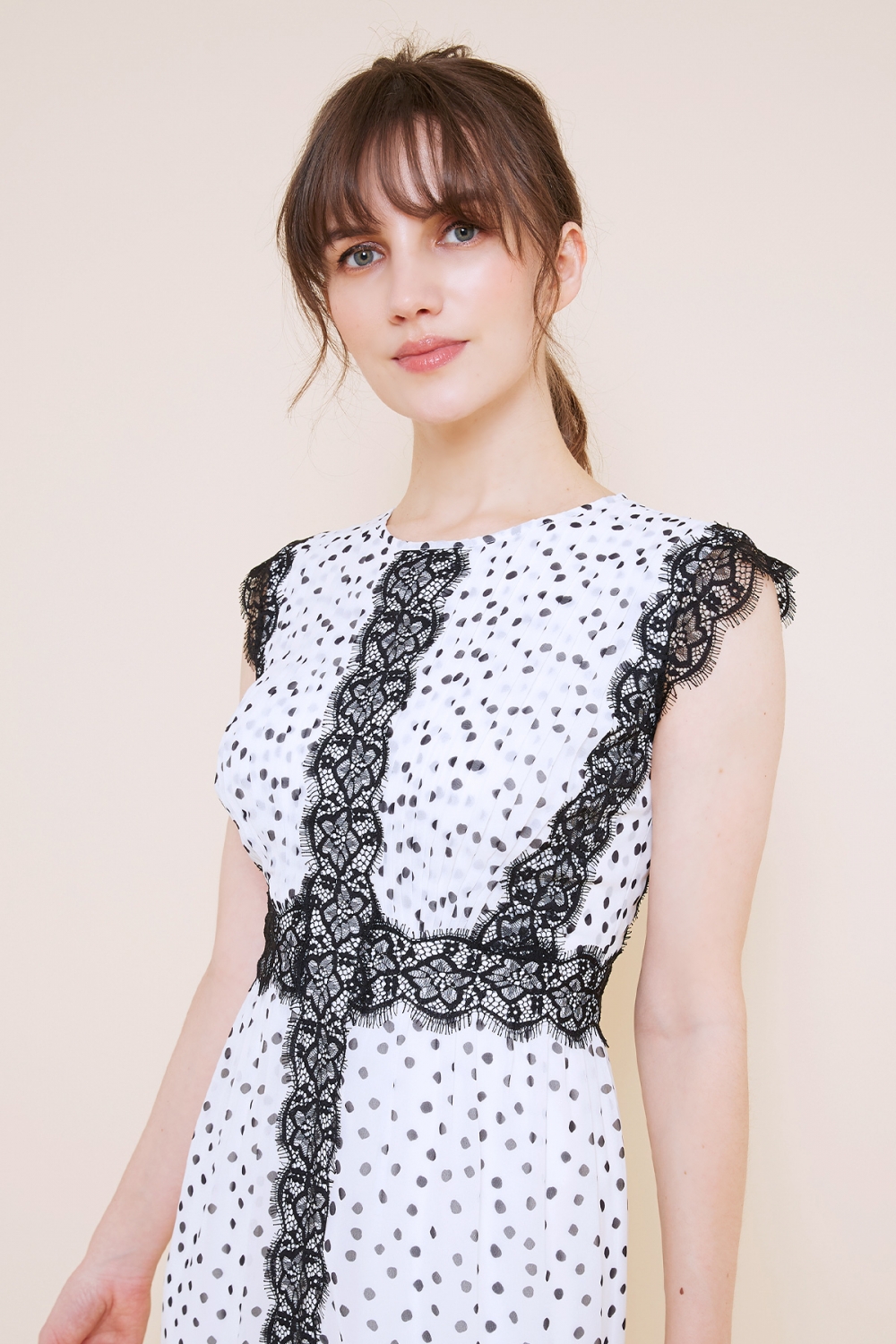TADASHI SHOJI タダシショージ 桜レース ミモレ丈ドレス ワンピース