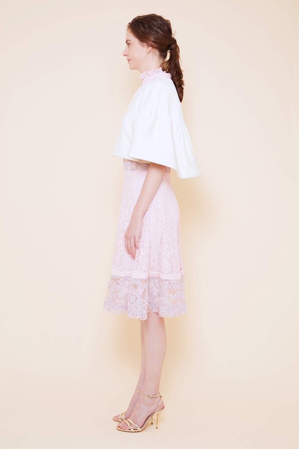tadashi shoji ボリュームスリーブボレロ リクエスト受付のみ】アイボリー ボリュームスリーブボレロ