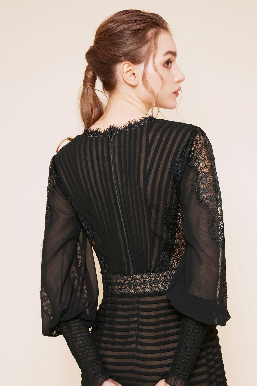 ☆TADASHI SHOJI☆ ダービー プリーツ シフォン ミディ ドレス titty＆Co. PETIT by poyo（ティティーアンドコープティバイポヨ