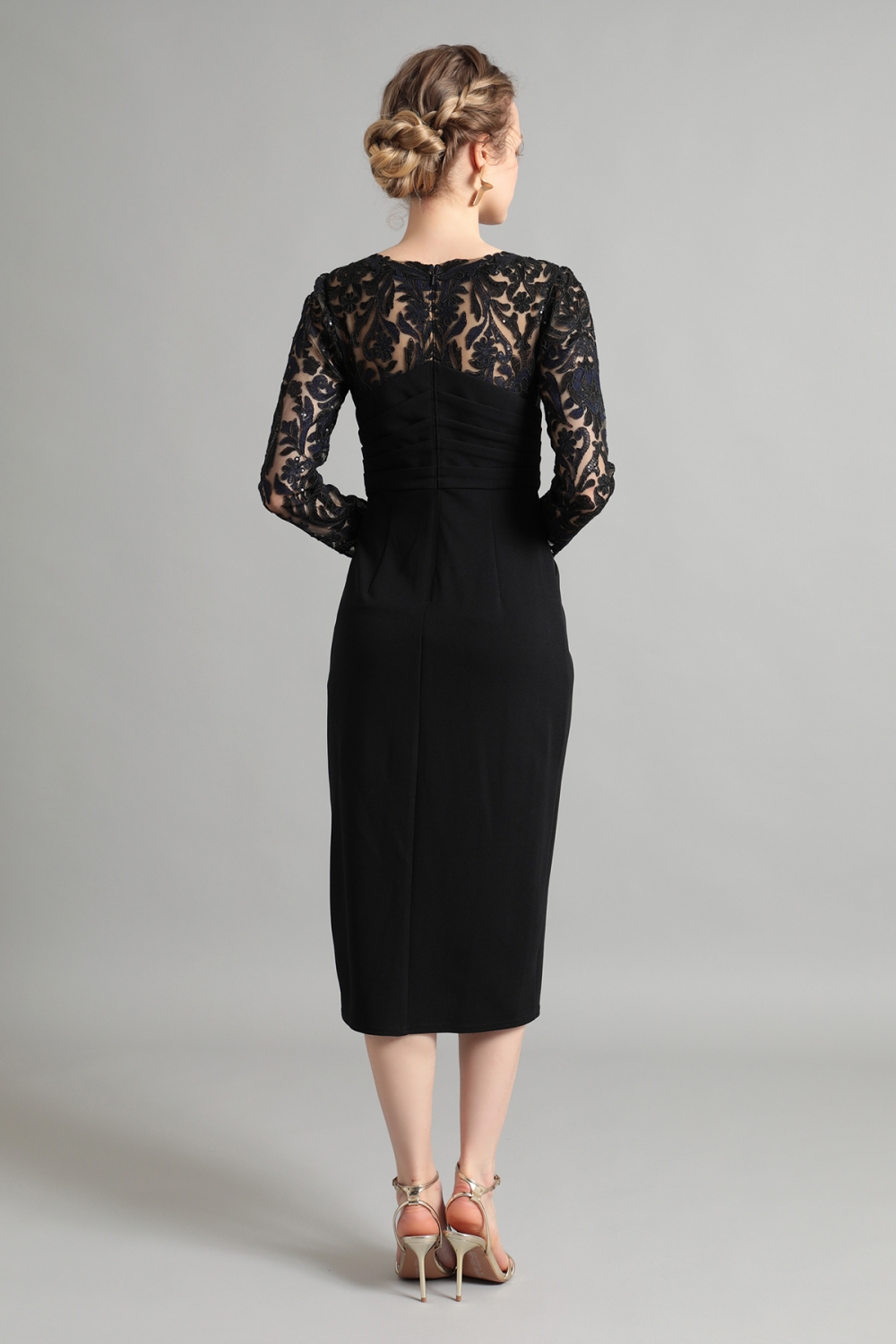TADASHI SHOJI タダシショージ ネイビー レース ドレス