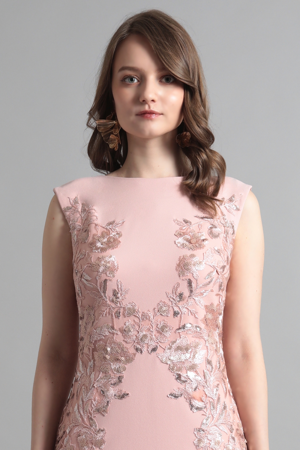 TADASHI SHOJI フローラル刺繍３Dレースタイトワンピース ドレス TADASHI SHOJI フローラル刺繍3Dレースタイトワンピース ドレス