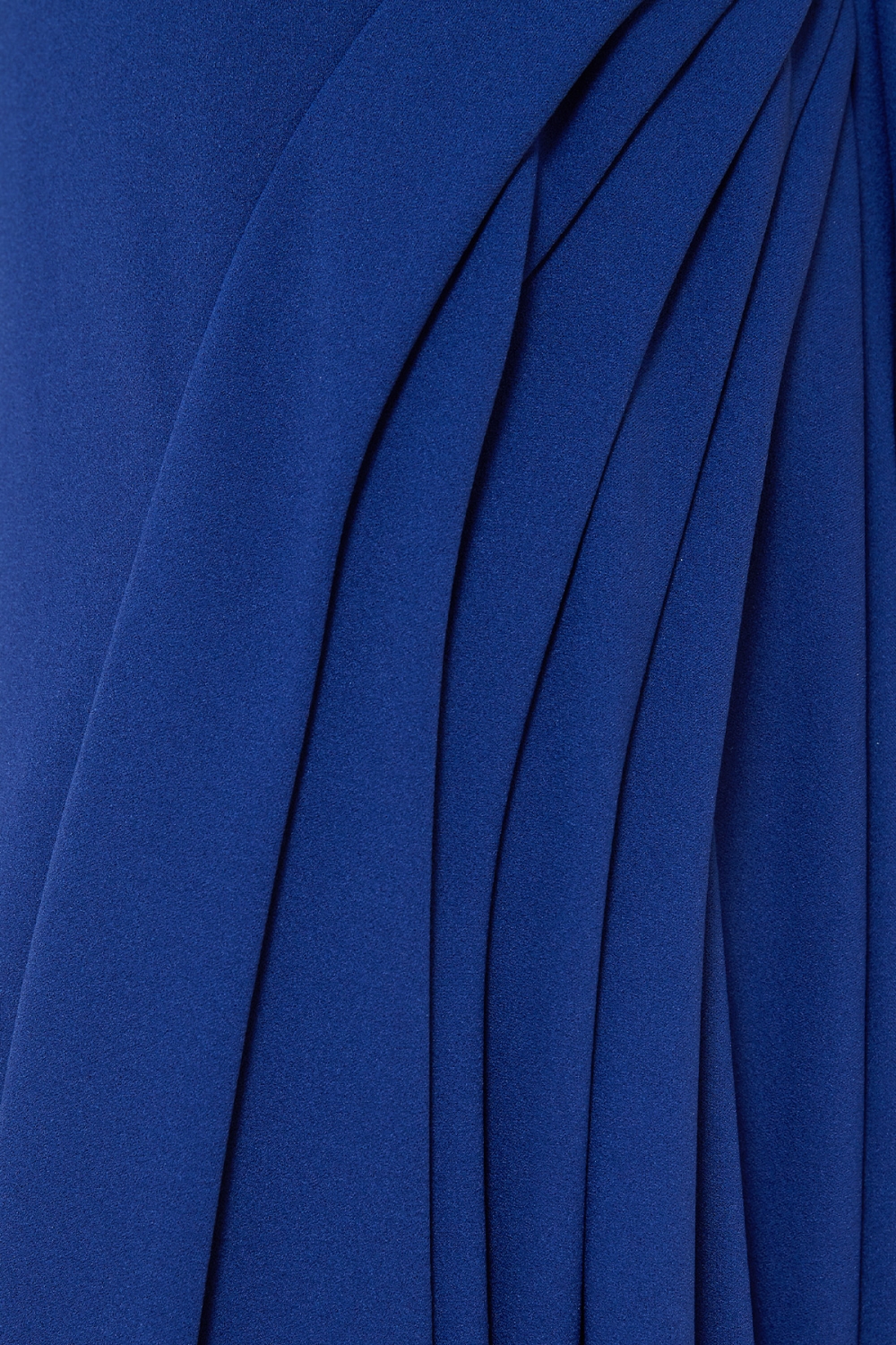 ブルー ワンショルダードレープ ロングドレス