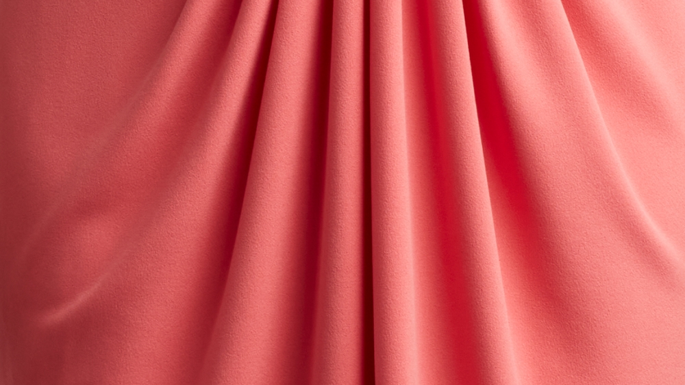 【USA】ピンク クレープジャージ ホルターネック ドレープ ドレス